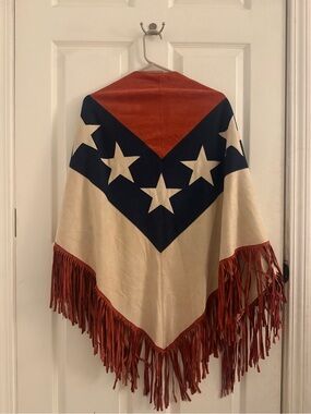 Origami by Wen Western Star Fringe Cape/Poncho
